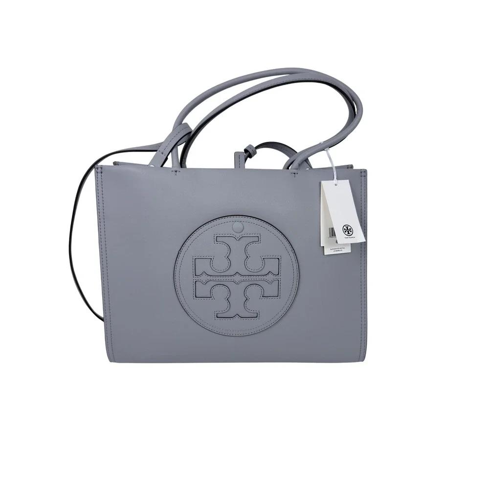 New With Tags Tory Burch Ella Bio Small Tote Bay Gray